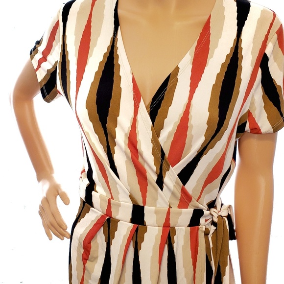 Banana Republic Mod Print Wrap Drezz - Picture 2 of 6